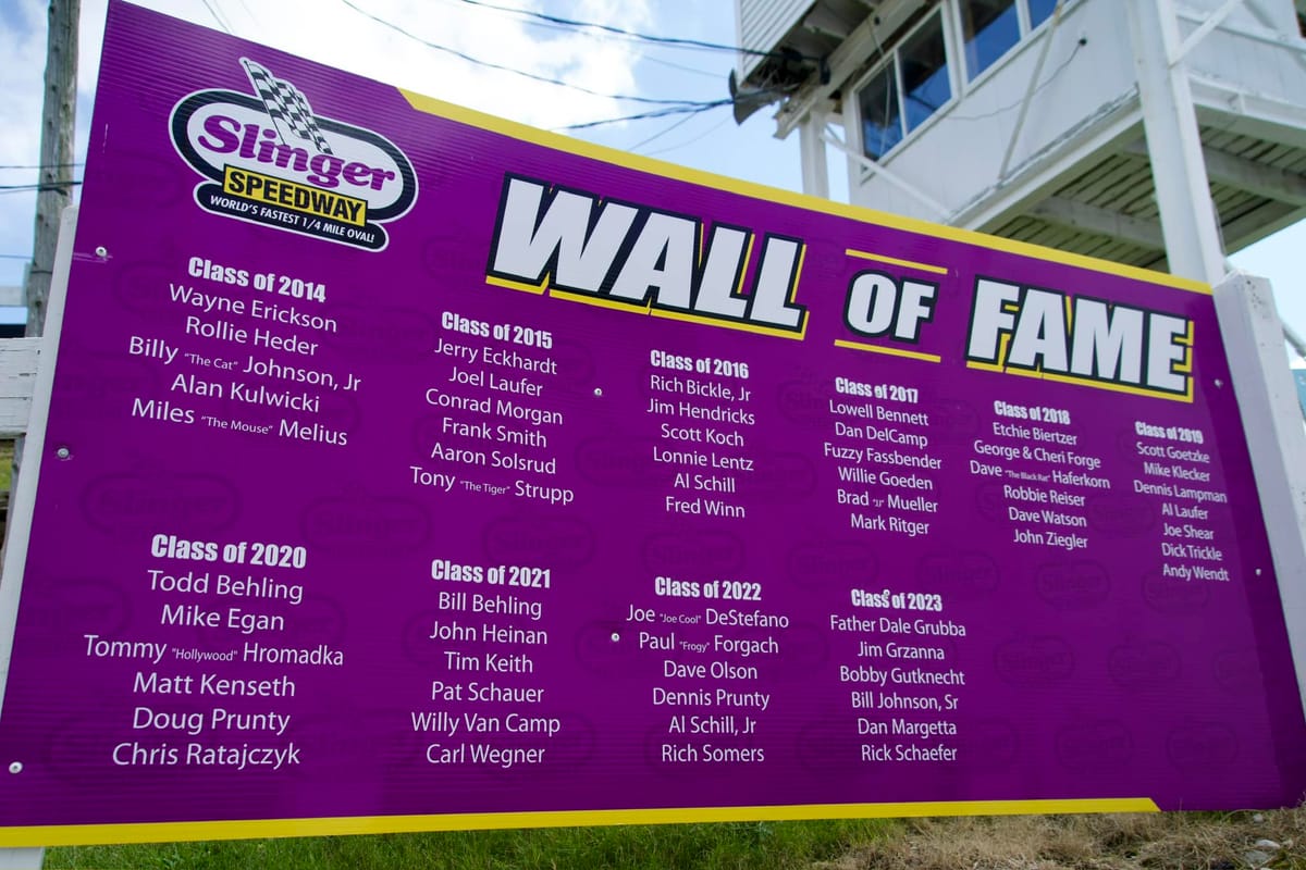 Slinger Super Speedway Wall of Fame